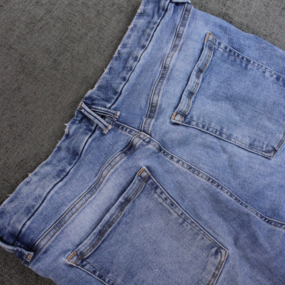 Good American Always Fits Good Straight Jeans Indigo316 Size 14-18 Raw Hem Blue - Picture 4 of 10
